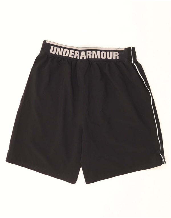 Under Armour Mens Graphic Sport Shorts Large Black Colourblock Polyester