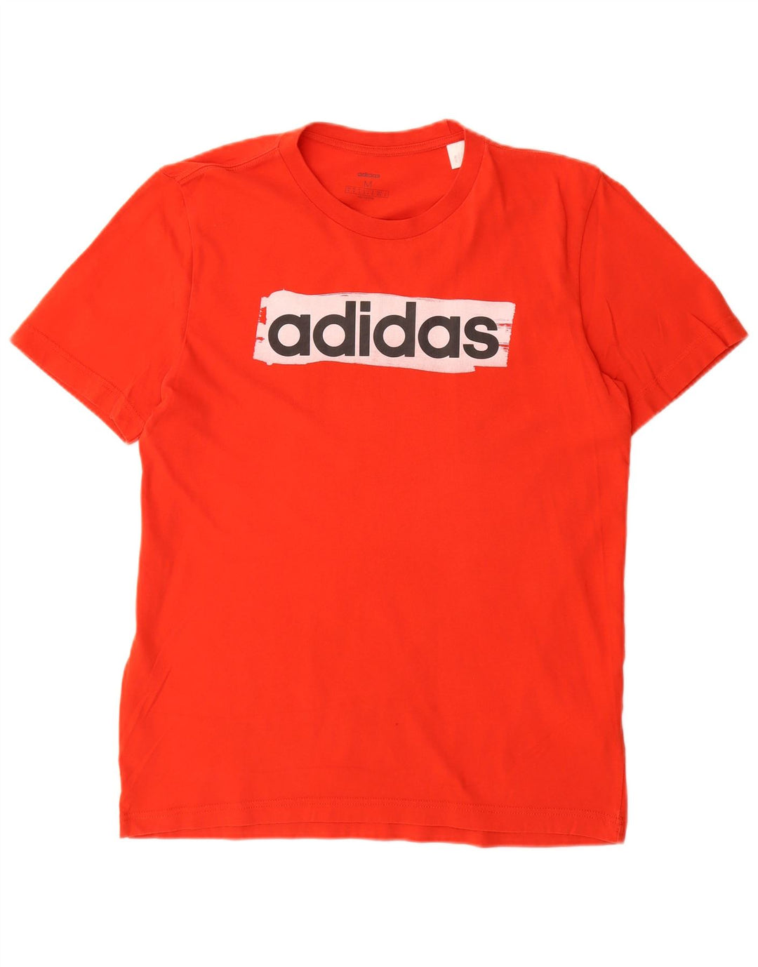 ADIDAS Mens Graphic T-Shirt Top Medium Red Cotton