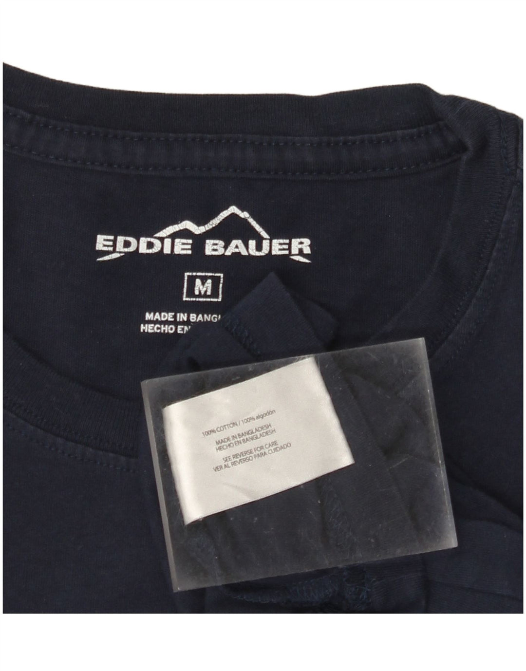 EDDIE BAUER Mens T-Shirt Top Medium Navy Blue Cotton