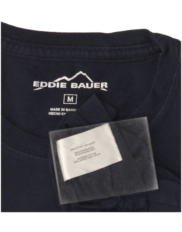 EDDIE BAUER Mens T-Shirt Top Medium Navy Blue Cotton