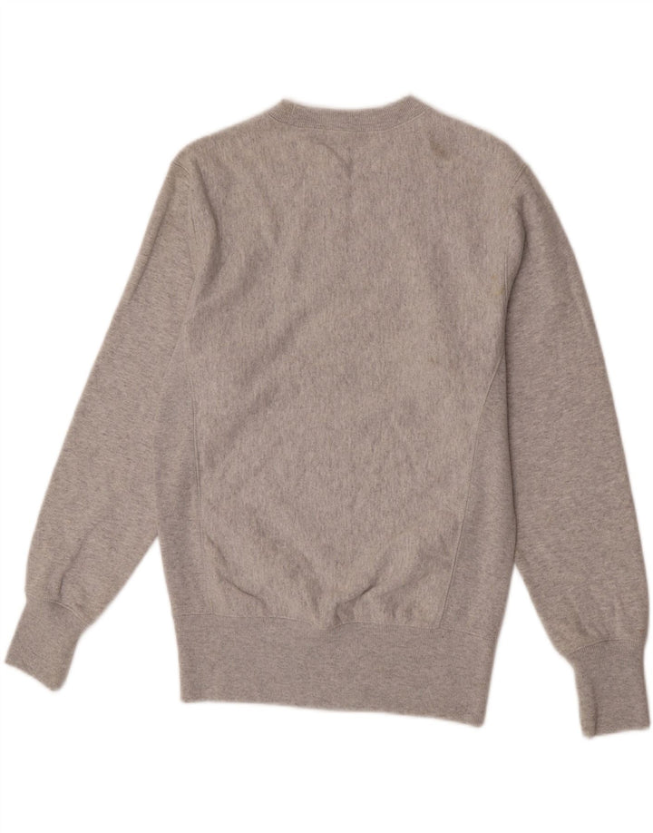 Champion Mens Reverse Weave Sweatshirt Jumper Small Grey Cotton