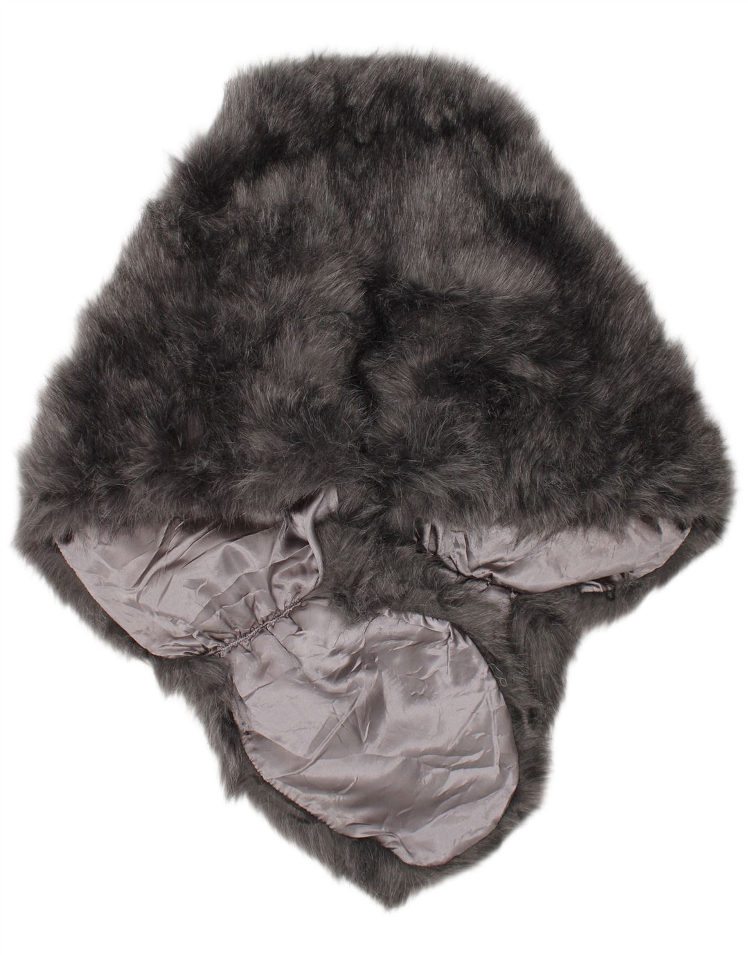 Vintage Womens Faux Fur Stole Scarf One Size Grey Classic