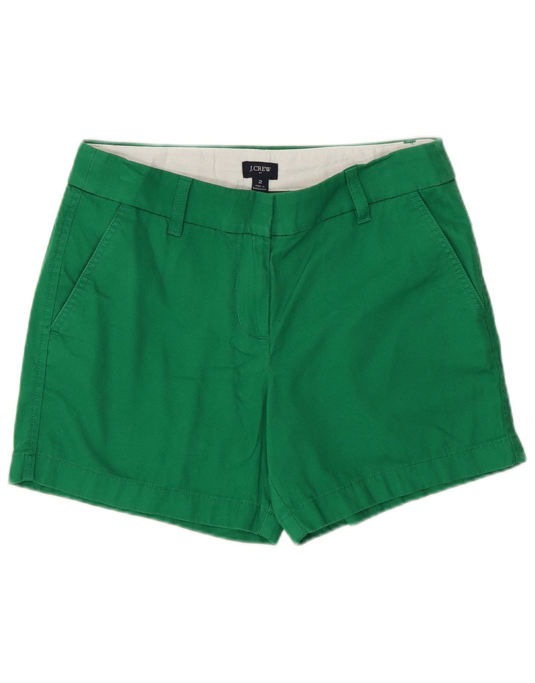 J. CREW Womens Chino Shorts US 2 XS W28  Green Cotton