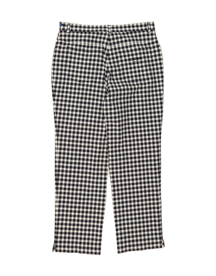 SERGIO CASSANI Womens Casual Trousers IT 44 Medium W30 L29 Black Gingham Vintage Sergio Cassani and Second-Hand Sergio Cassani from Messina Hembry 