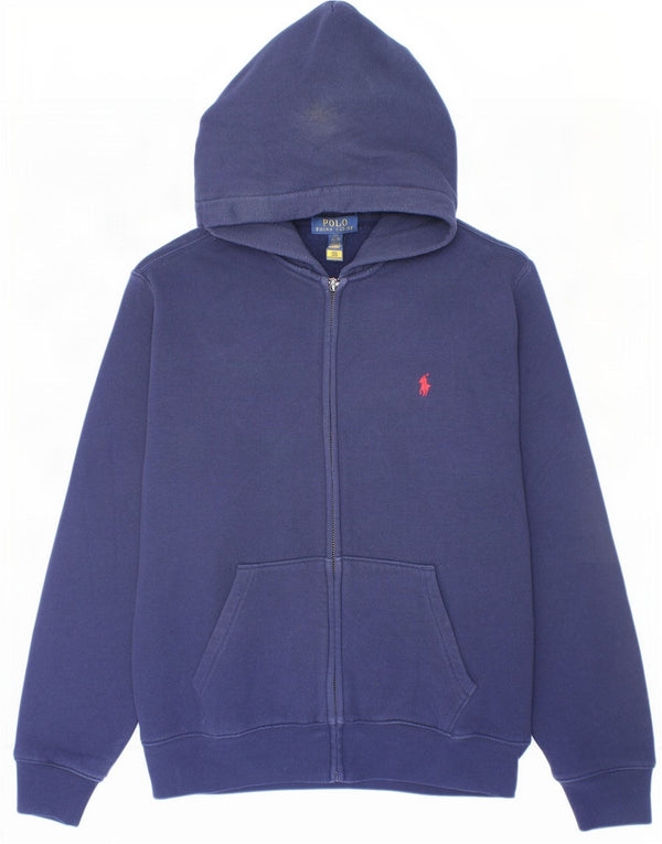 Polo Ralph Lauren Boys Zip Hoodie Sweater 14-15 Years Large Navy Blue