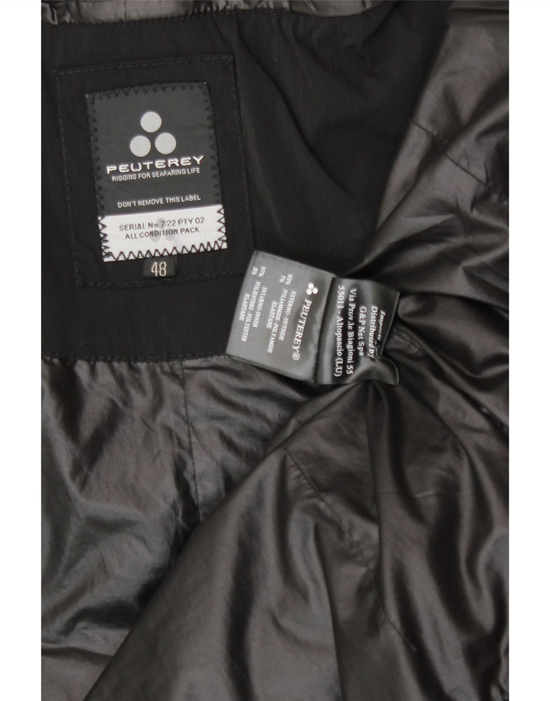 PEUTEREY Womens Padded Jacket IT 48 XL Black Polyamide Vintage PEUTEREY and Second-Hand PEUTEREY from Messina Hembry 
