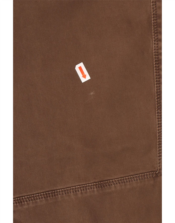 TRUSSARDI Mens Straight Casual Trousers IT 58 3XL W40 L36 Brown Cotton