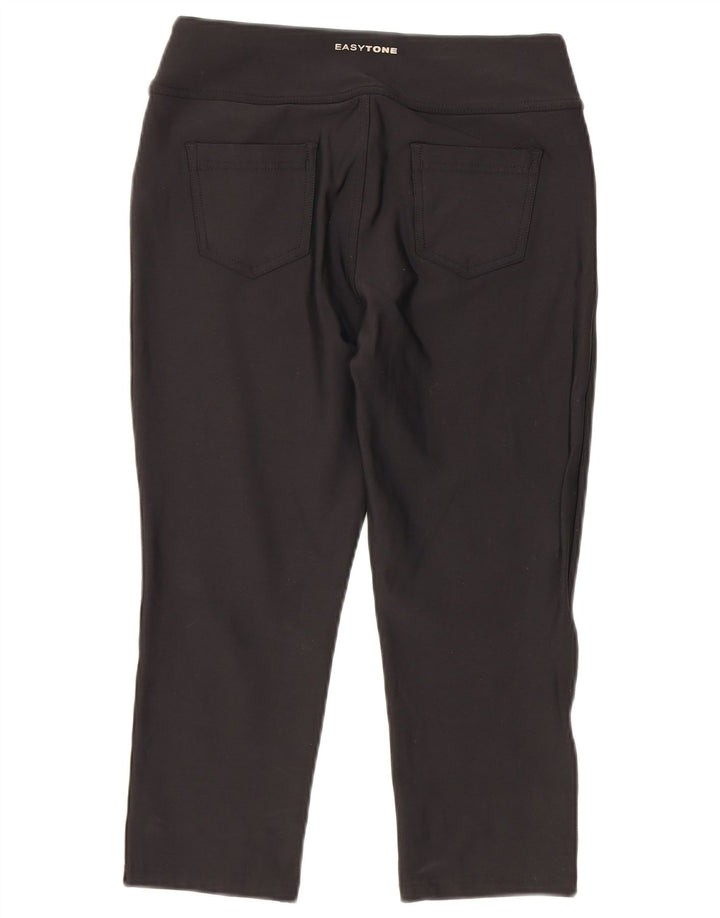 Reebok Womens Capri Trousers W28 L19 Black Nylon