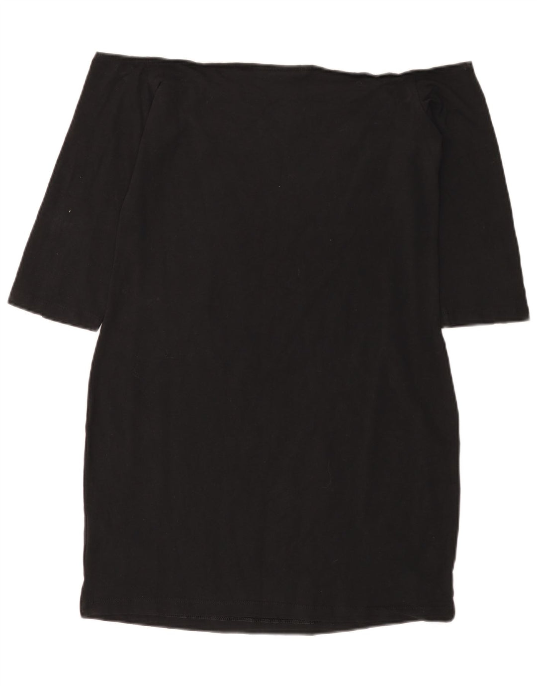 ADIDAS Womens Off Shoulder Dress UK 18 XL Black Cotton
