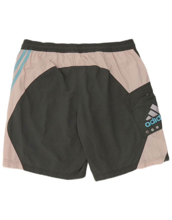 ADIDAS Mens Graphic Sport Shorts Medium  Khaki Colourblock Polyamide