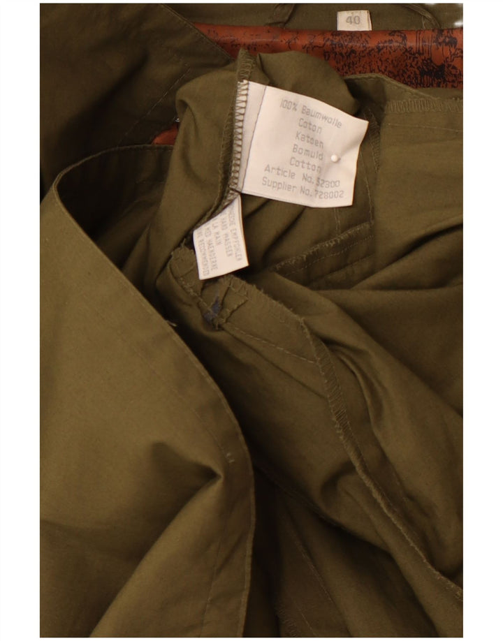 VINTAGE Womens Trench Coat EU 40 Medium Khaki Cotton