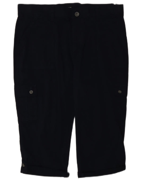 Lee Womens Cargo Capri Trousers US 16 2XL W38 L19 Navy Blue Cotton
