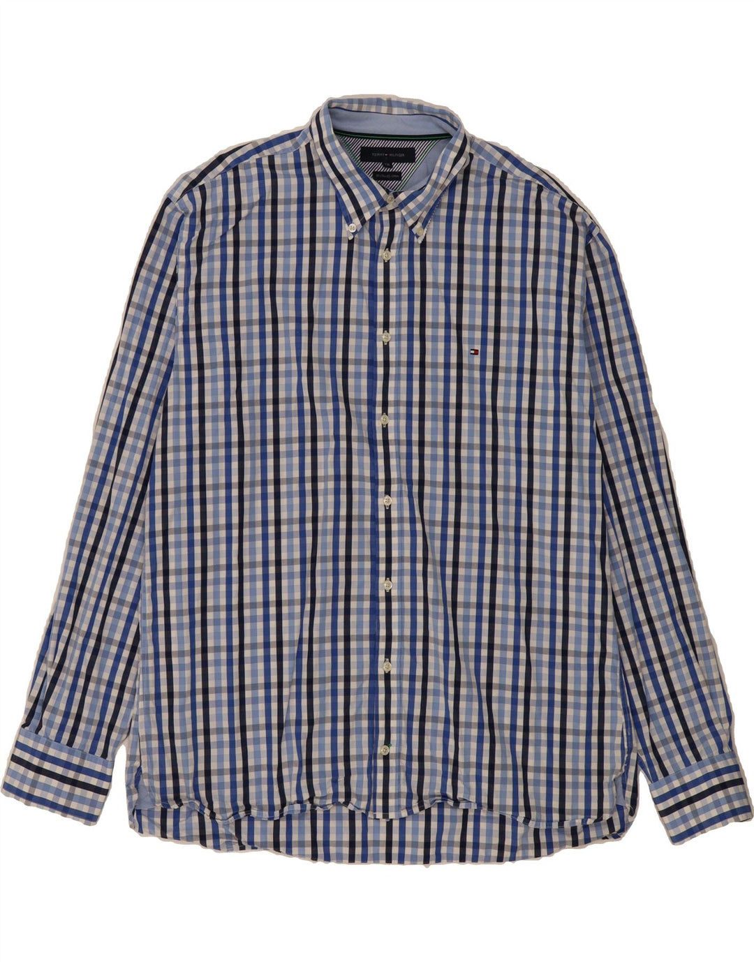 TOMMY HILFIGER Mens Shirt 2XL Multicoloured Check Cotton 80s Vintage Tommy Hilfiger and Second-Hand Tommy Hilfiger from Messina Hembry 