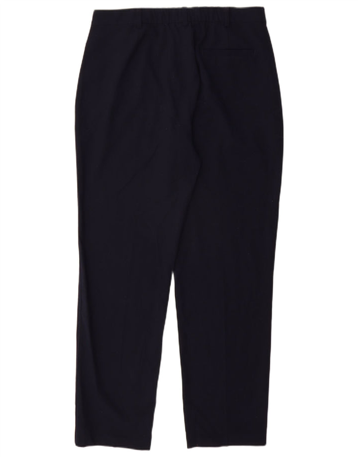 MARKS & SPENCER Womens Chino Trousers UK 12 Medium W30 L28 Navy Blue