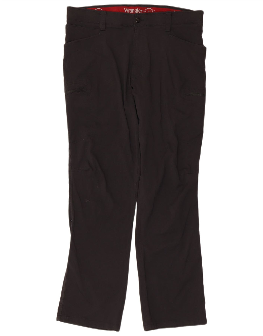 WRANGLER Mens Straight Cargo Trousers W36 L32 Black Nylon