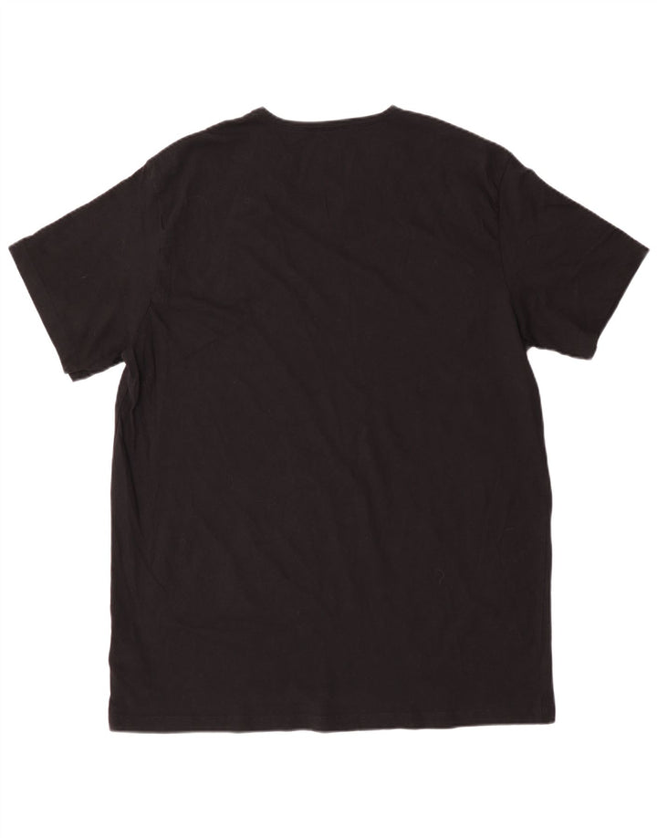 HUGO BOSS Mens T-Shirt Top XL Black Cotton