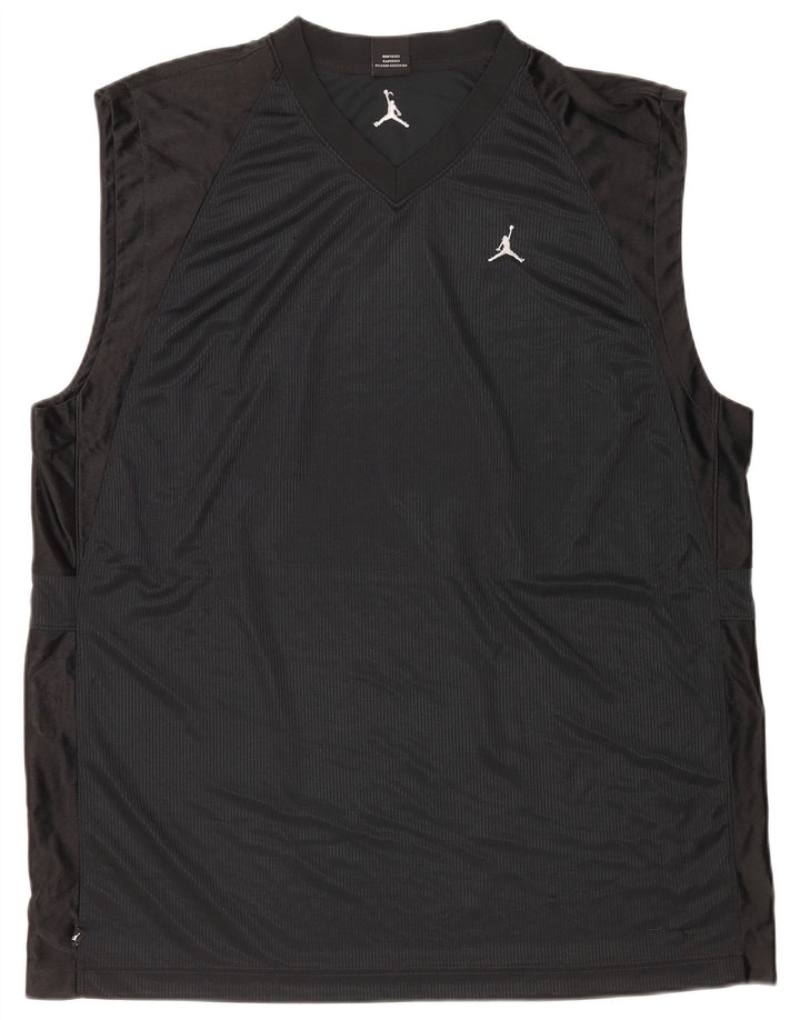 Jordan Mens Vest Top UK 47/48 2XL Black Polyester