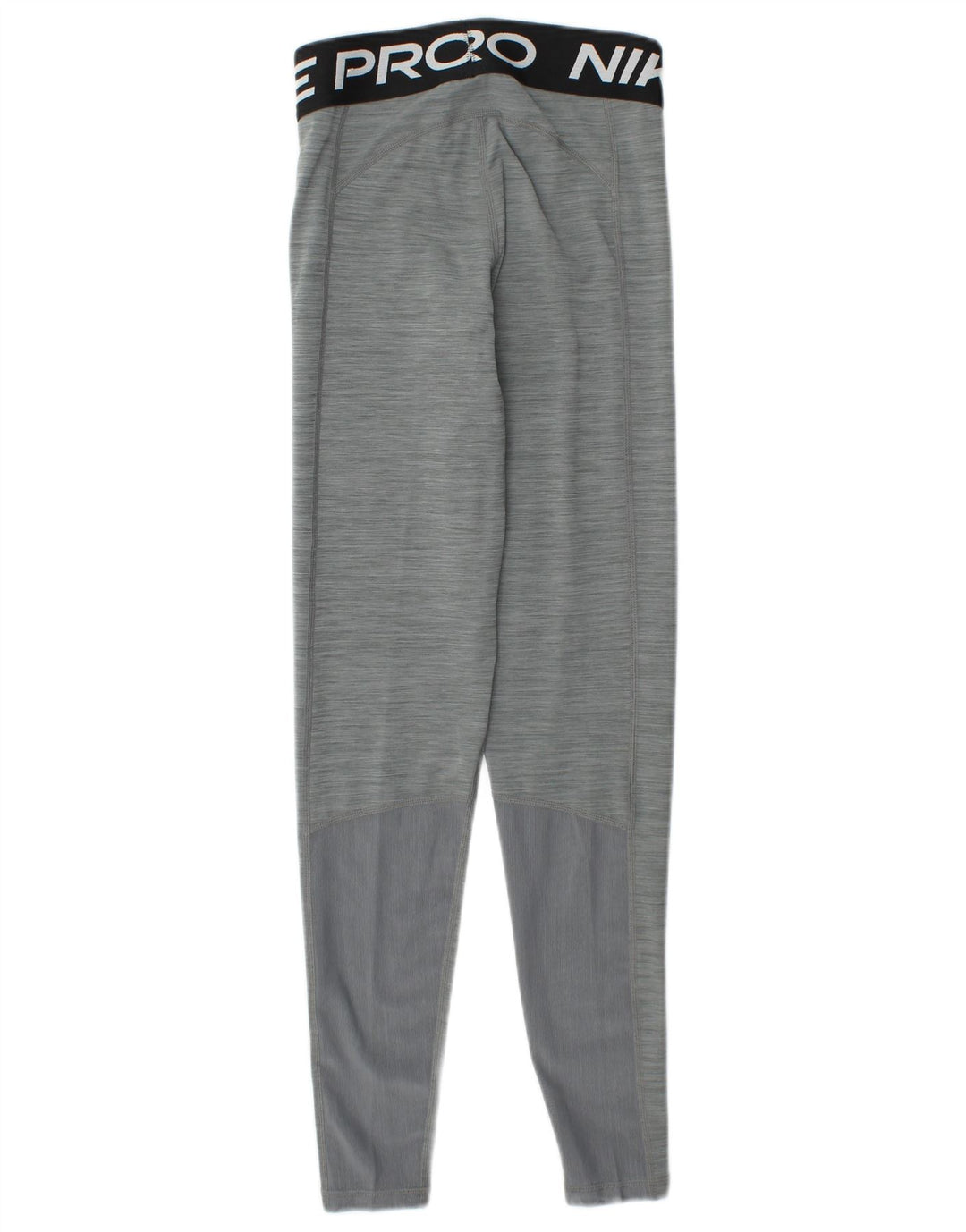 NIKE Womens Dri Fit Graphic Leggings UK 4 XS  Grey Flecked Polyester