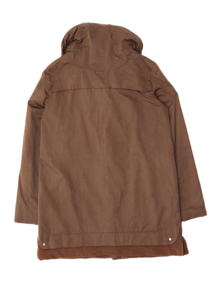 Zara Womens Parka Jacket UK 14 Medium Brown Polyamide