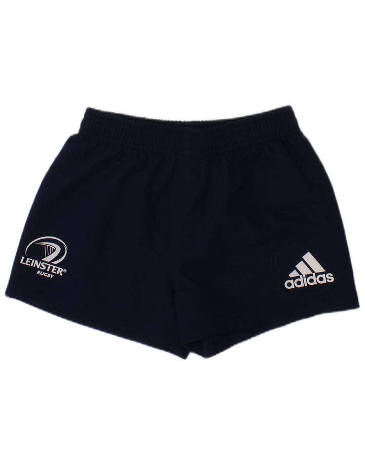 ADIDAS Boys Leinster Rugby Sport Shorts 5-6 Years Navy Blue Polyester