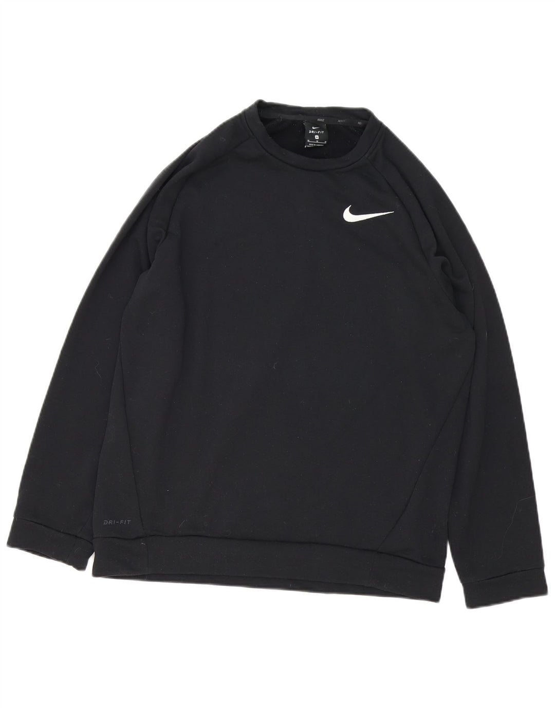 Nike Mens Dri Fit Sweatshirt Jumper Medium Black Polyester