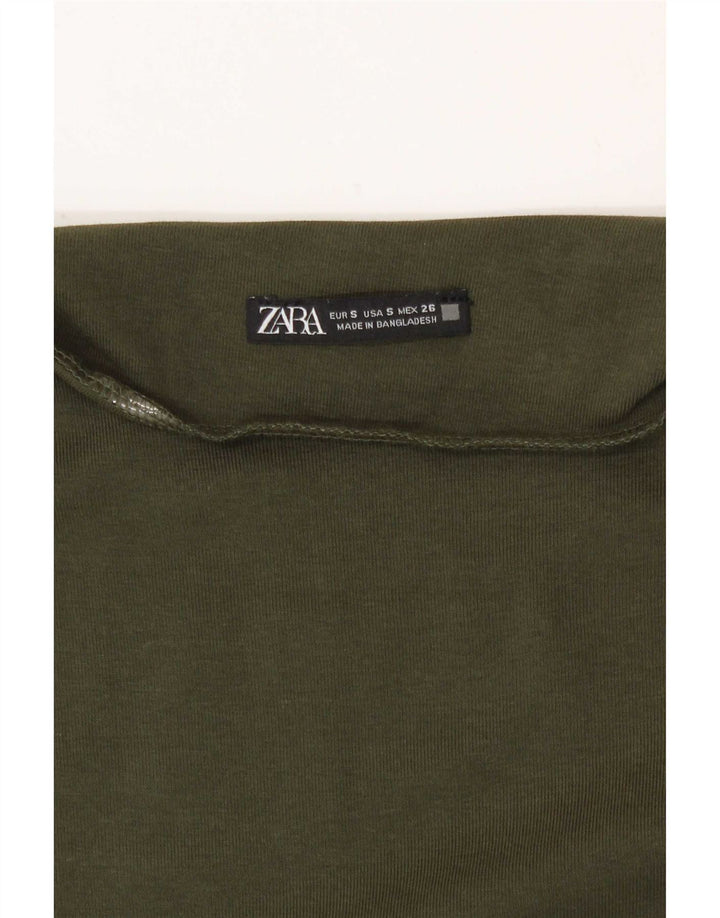 Zara Womens Maxi Dress UK 8 Small Khaki