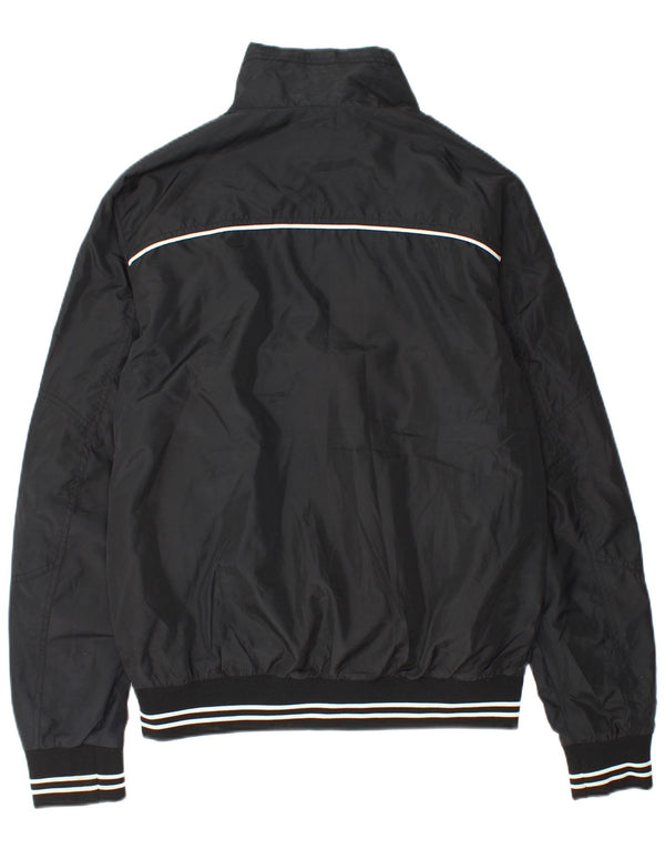 Jack & Jones Mens Bomber Jacket UK 40 Large Black Polyester
