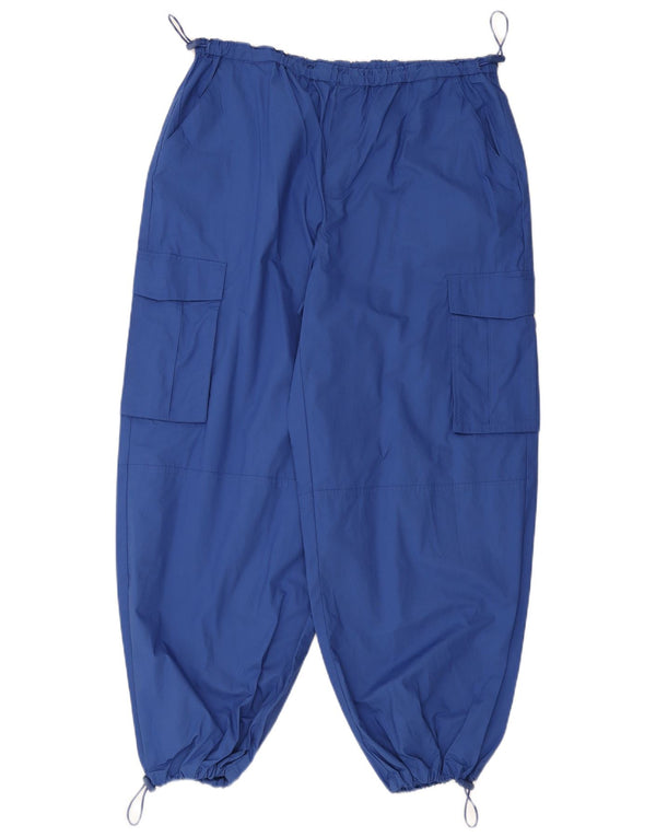 Jack Wills Womens Loose Fit Joggers Cargo Trousers UK 14 Large W34 L29 Blue