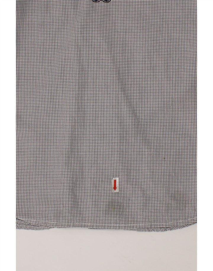 VINTAGE Boys Graphic Shirt 9-10 Years Grey Gingham Cotton Vintage Vintage and Second-Hand Vintage from Messina Hembry 