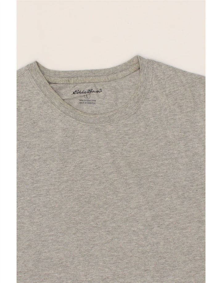 EDDIE BAUER Mens T-Shirt Top Large Grey Cotton Vintage Eddie Bauer and Second-Hand Eddie Bauer from Messina Hembry 