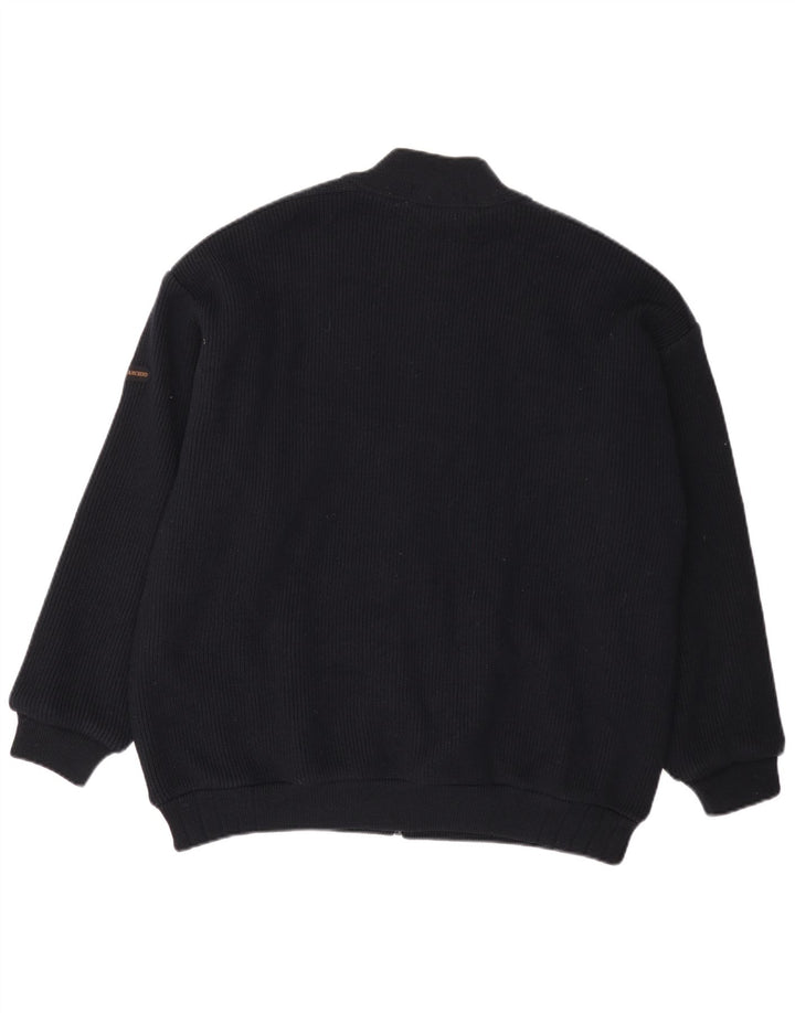 Il Granchio Mens Cardigan Sweater Large Navy Blue Wool