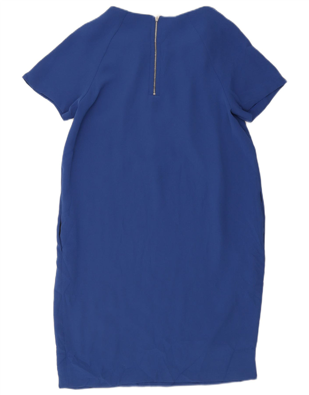 Marks & Spencer Womens Shift Dress UK 10 Small  Blue Polyester