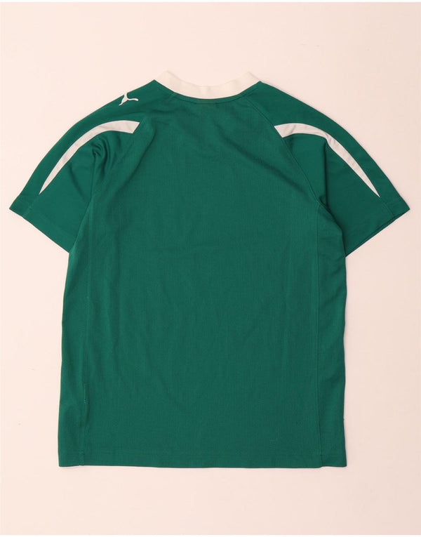 PUMA Boys Graphic T-Shirt Top 13-14 Years Green Polyester