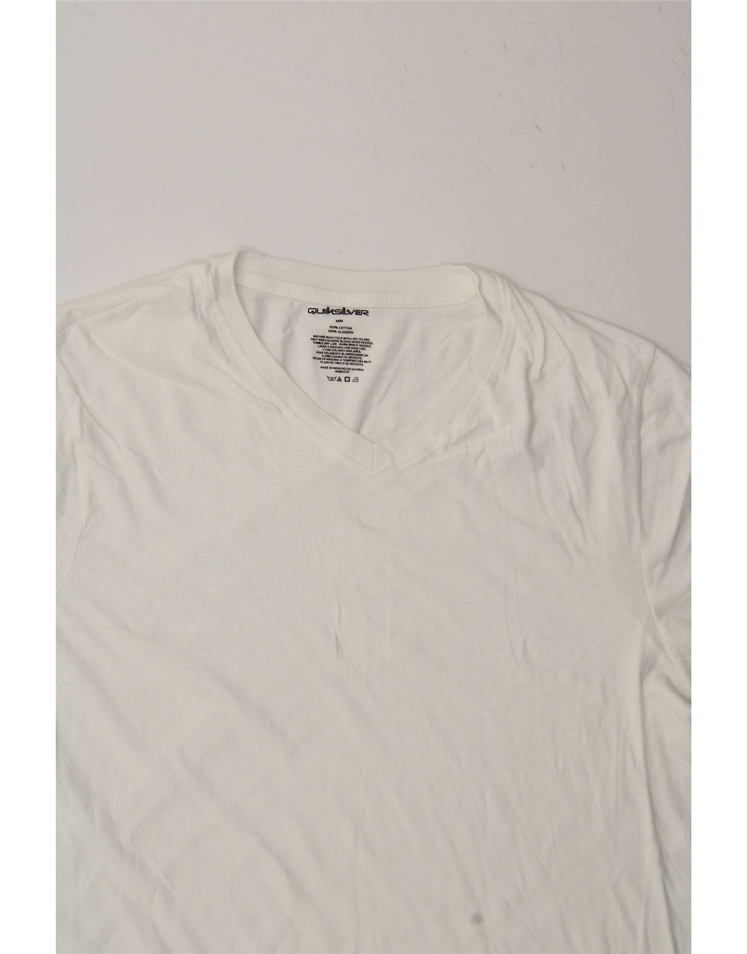 QUIKSILVER Mens T-Shirt Top Medium White Cotton Vintage Quiksilver and Second-Hand Quiksilver from Messina Hembry 