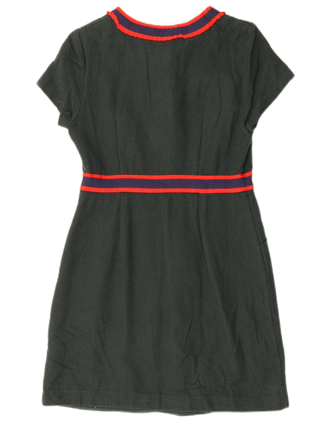 BODEN Womens Short Sleeves Sheath Dress UK 12 Medium Green Cotton