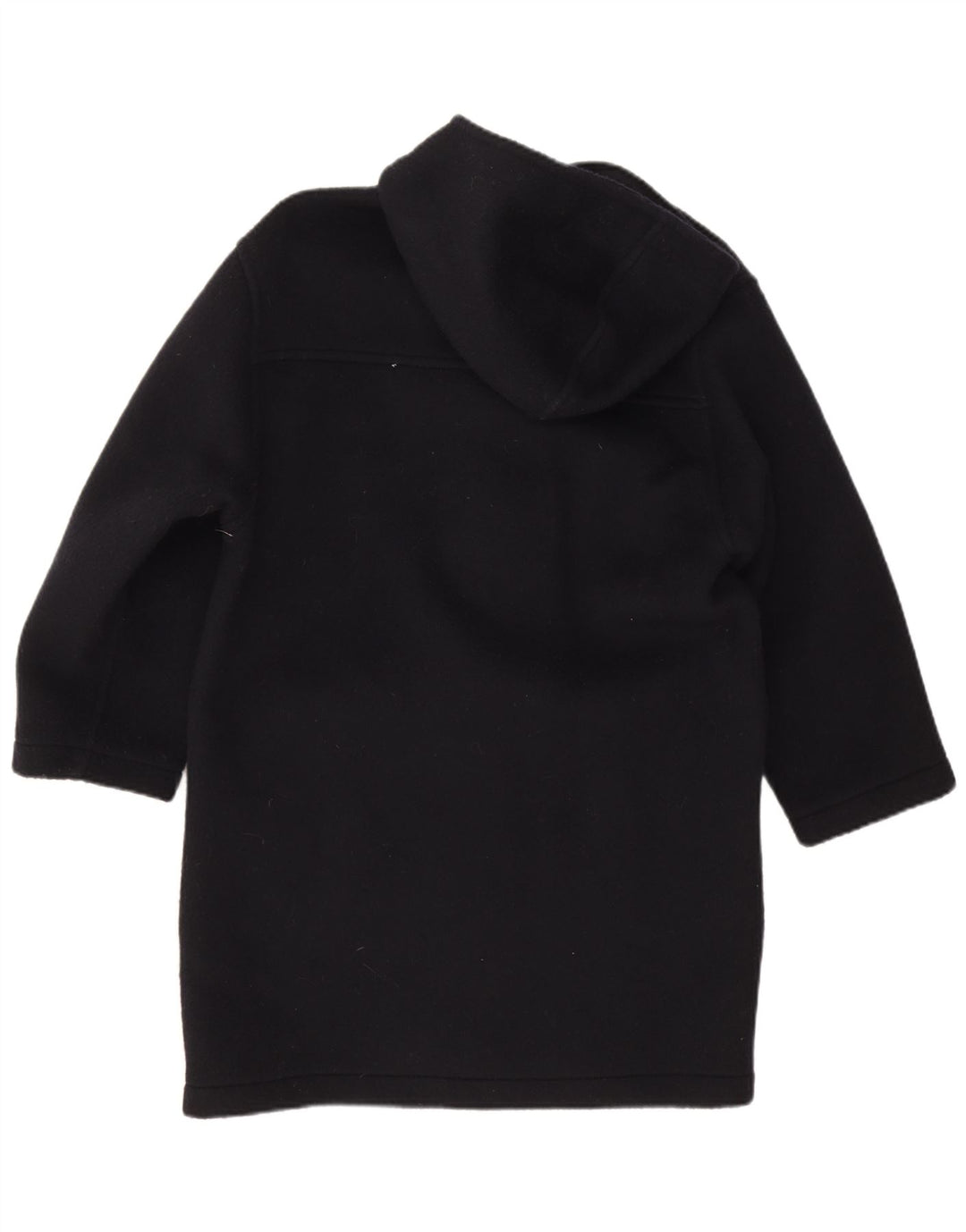 Vintage Mens Hooded Duffle Coat UK 38 Medium Navy Blue Virgin Wool