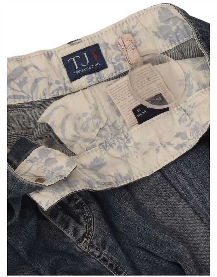 Trussardi Mens Cropped Jeans W30 L24 Blue Cotton