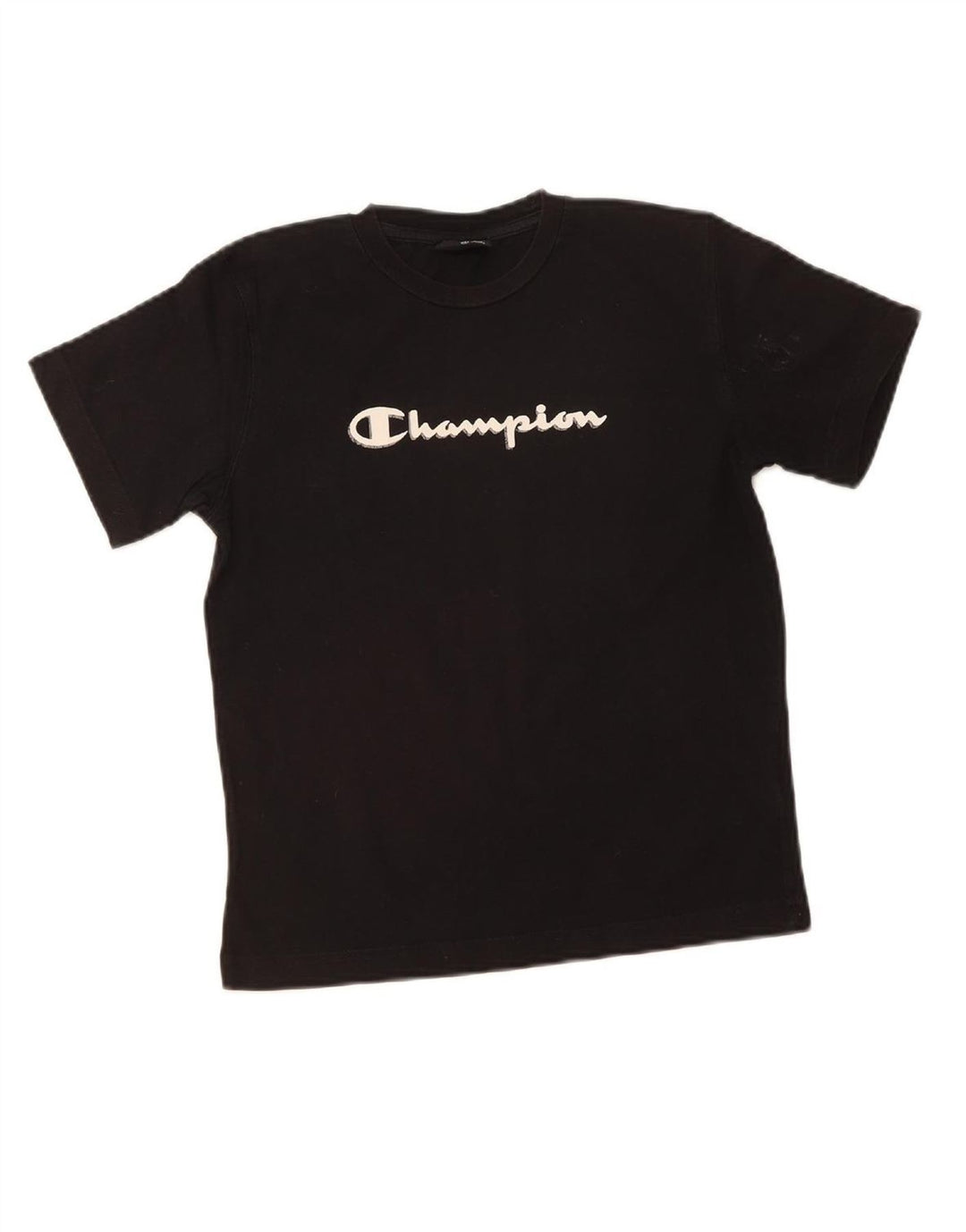 CHAMPION Boys Graphic T-Shirt Top 9-10 Years Medium Black