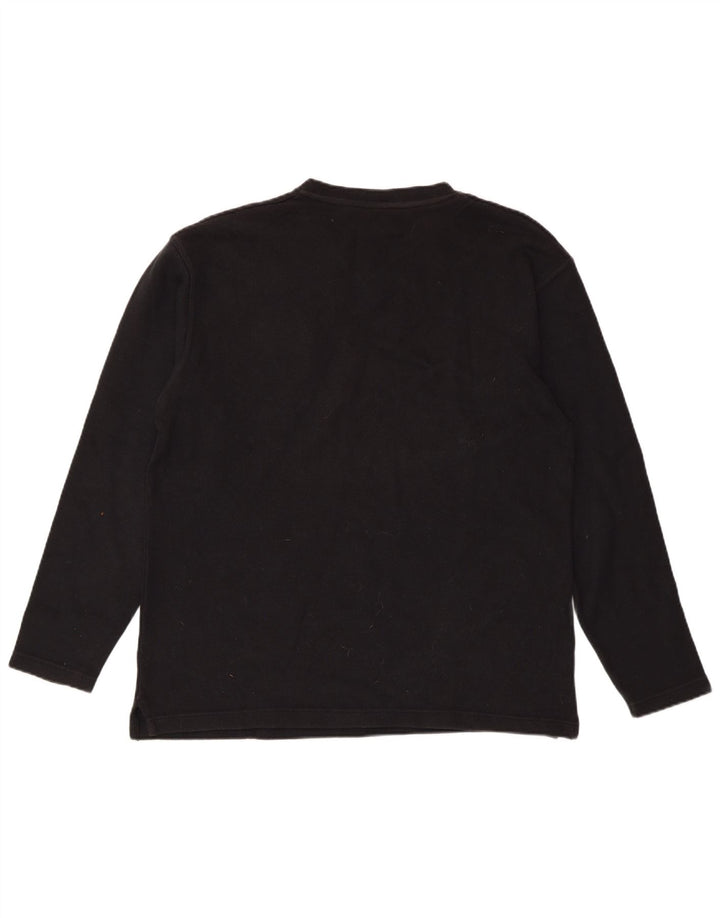 Marlboro Classics Mens Top Long Sleeve Medium Black Cotton