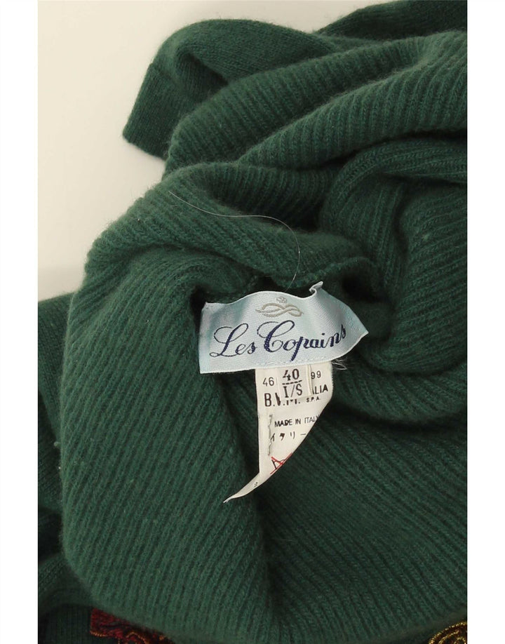 Les Copains Womens Oversized Graphic Jumper Dress IT 40 Small Green