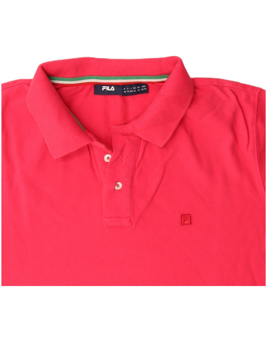 FILA Mens Polo Shirt XL Pink Cotton