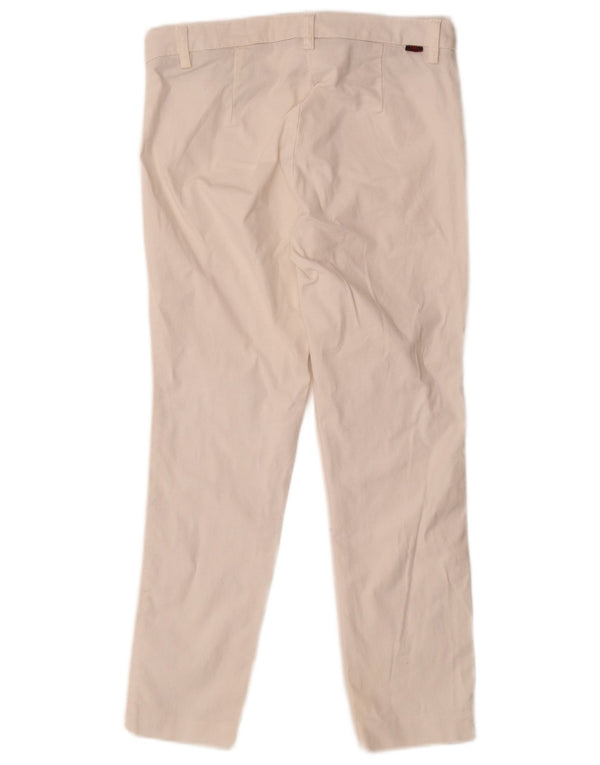 Kappa Womens Cropped Trousers IT 38 XS W28 L24 White Cotton