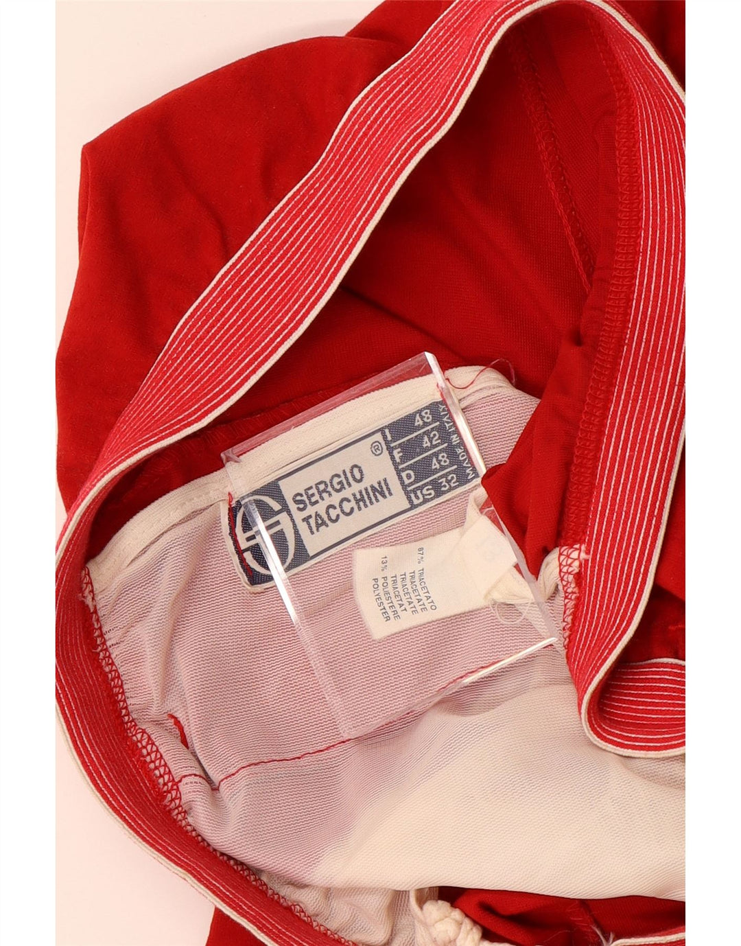 SERGIO TACCHINI Womens Tracksuit Trousers IT 48 XL W34 L29 Red Triacetate