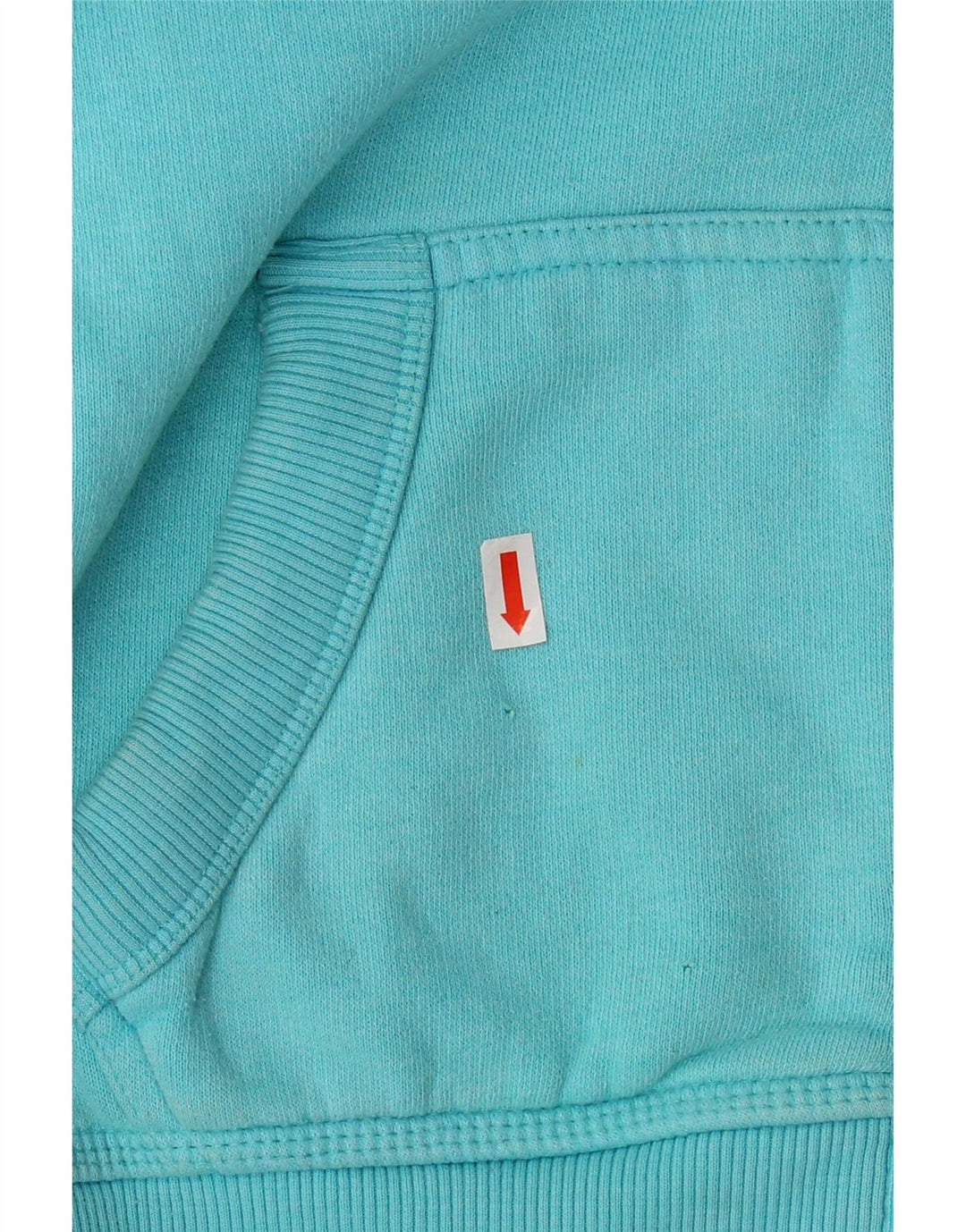 SUPERDRY Womens Zip Hoodie Sweater UK 10 Small Blue Cotton