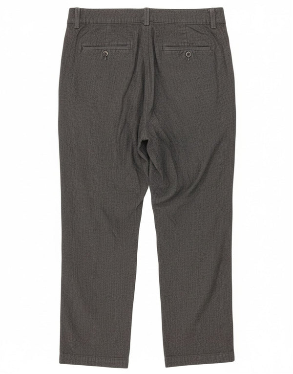 Lee Womens High Waist Casual Trousers US 10 Large W30 L29 Grey Herringbone