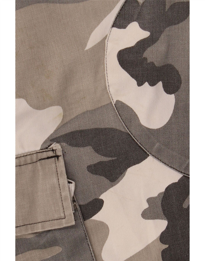 VINTAGE Mens Regular Cargo Trousers Small W31.5 L32.5 Grey Camouflage