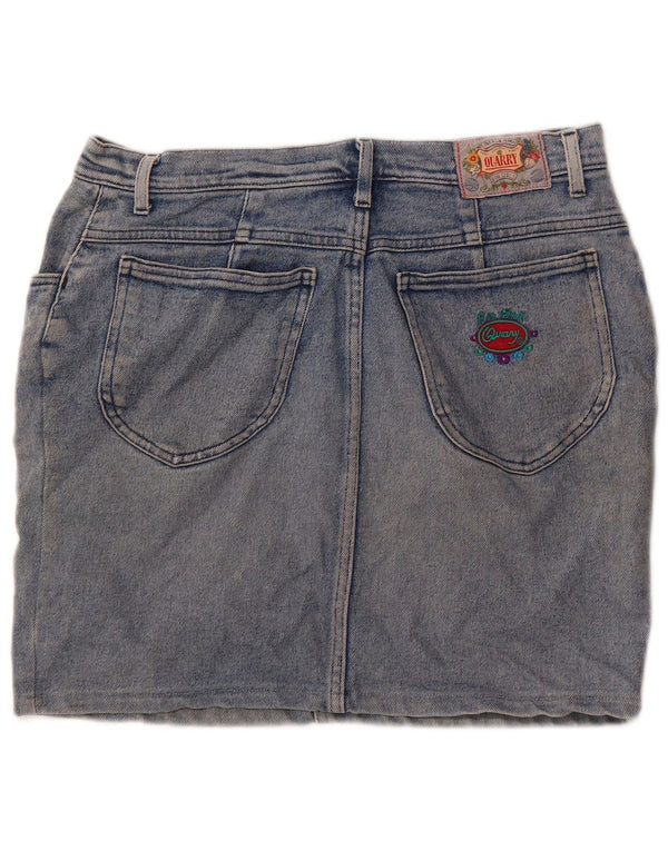 Quarry Womens Mini Denim Skirt W31 Medium Blue Cotton
