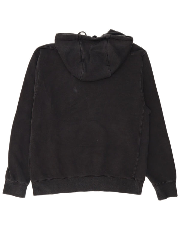 NIKE Mens Hoodie Jumper Medium Black Cotton