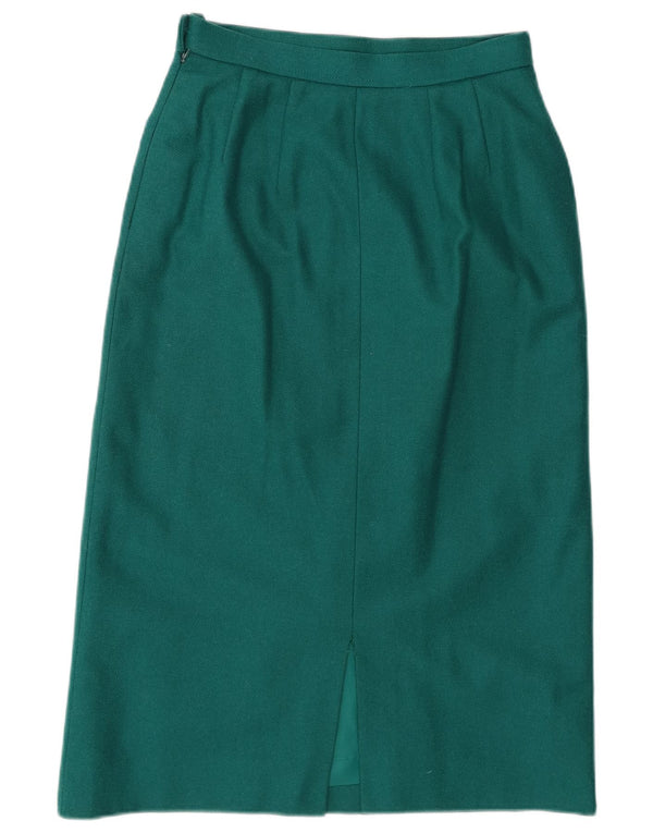 Windsmoor Womens Midi Skirt UK 12 Medium W27  Green Wool