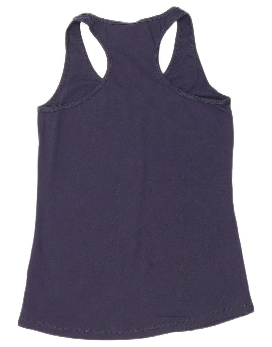 CHAMPION Womens Vest Top UK 14 Large Navy Blue Cotton